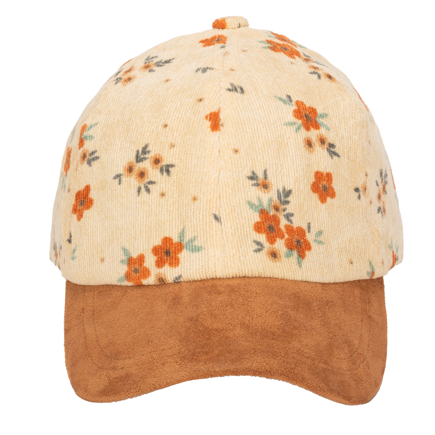 CAP - Kid's Corduroy Floral Printed Cap