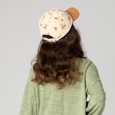 CAP - Kid's Corduroy Floral Printed Cap