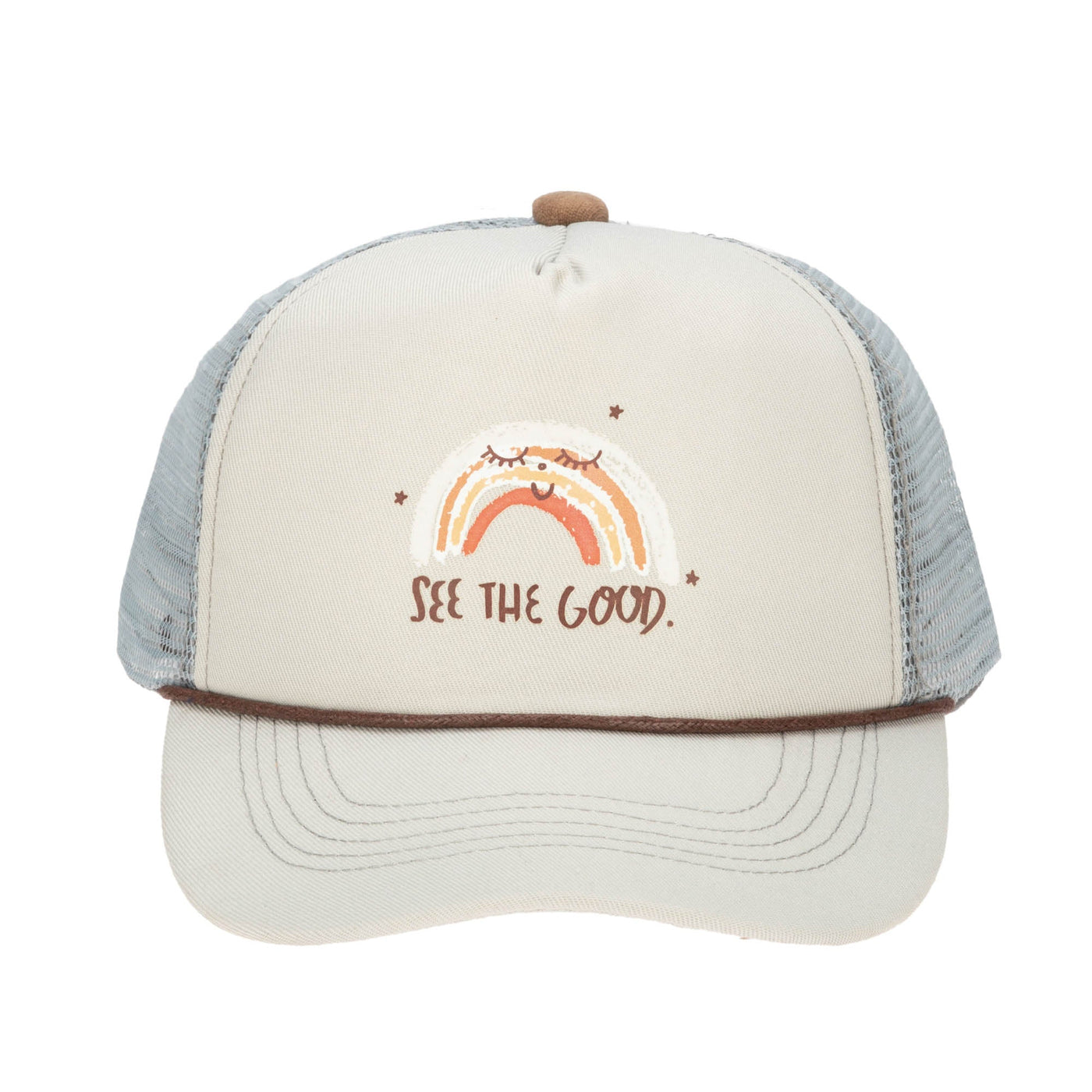 Trucker - Cut And Sew Trucker Hat With "See The Good" Rainbow Graphic