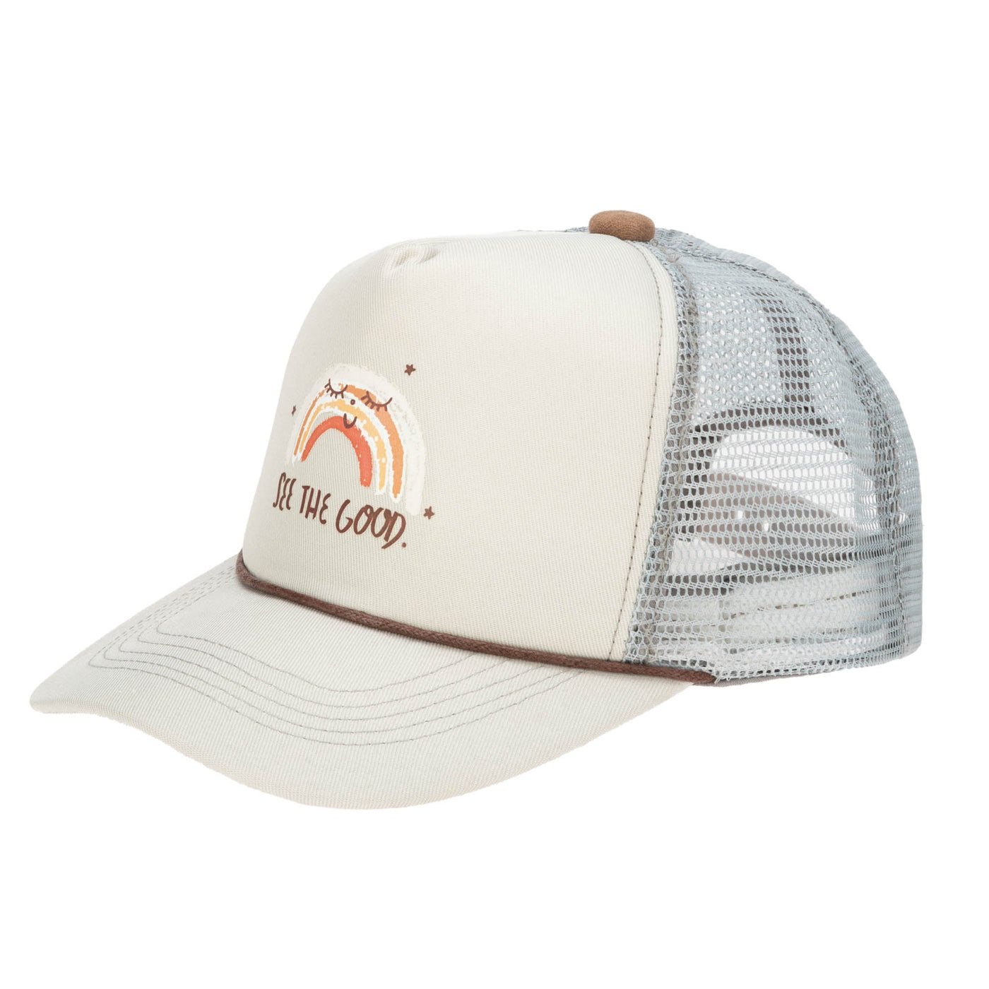 Trucker - Cut And Sew Trucker Hat With "See The Good" Rainbow Graphic