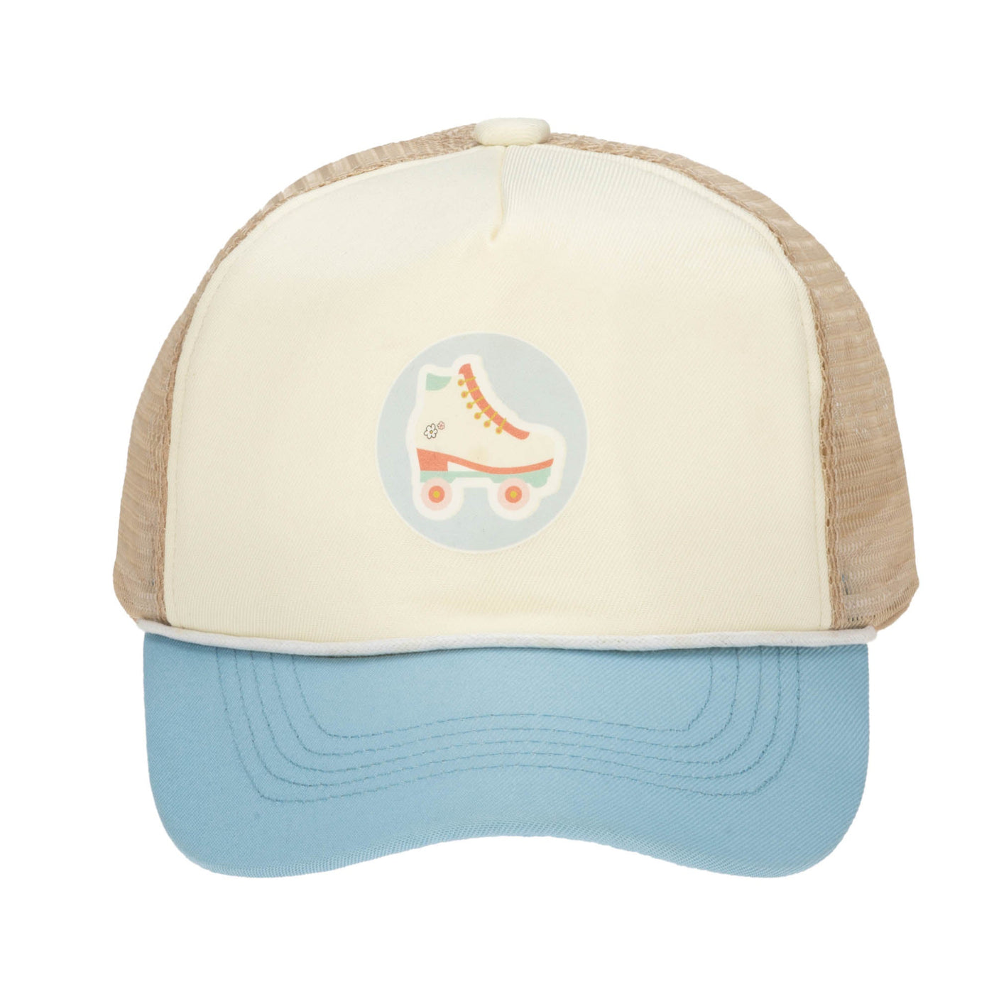 Trucker - Cut And Sew Trucker Hat With Roller-skate Graphic