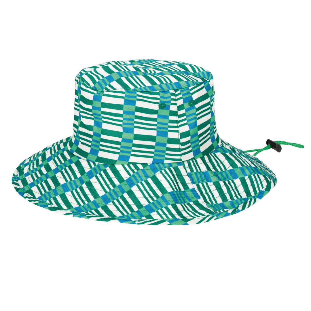 SDHC Cut and Sew Kids Bucket Hat with Plaid All Over Print