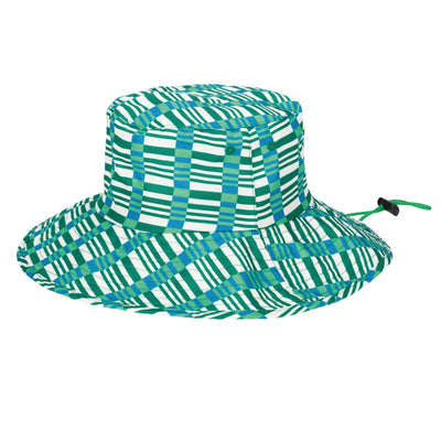 BUCKET - Cut And Sew Kids Bucket Hat With Plaid All Over Print