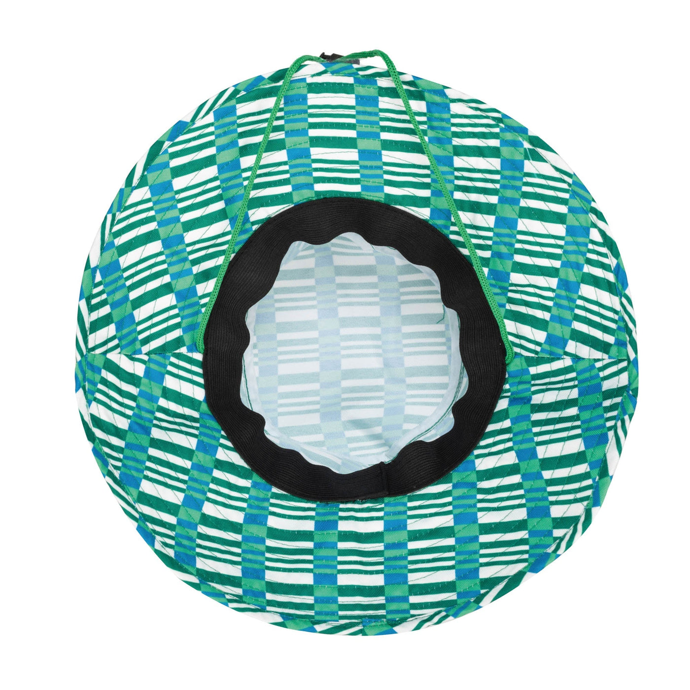 BUCKET - Cut And Sew Kids Bucket Hat With Plaid All Over Print