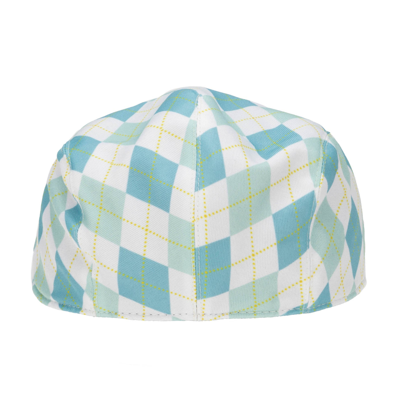 DRIVER - Kids Cut And Sew Drivers Cap With Plaid Golf Print And Faux Suede Brim