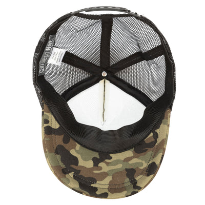 CAP - Camo Cut & Sew Trucker Hat With All Over Camo Print And Mesh Backing