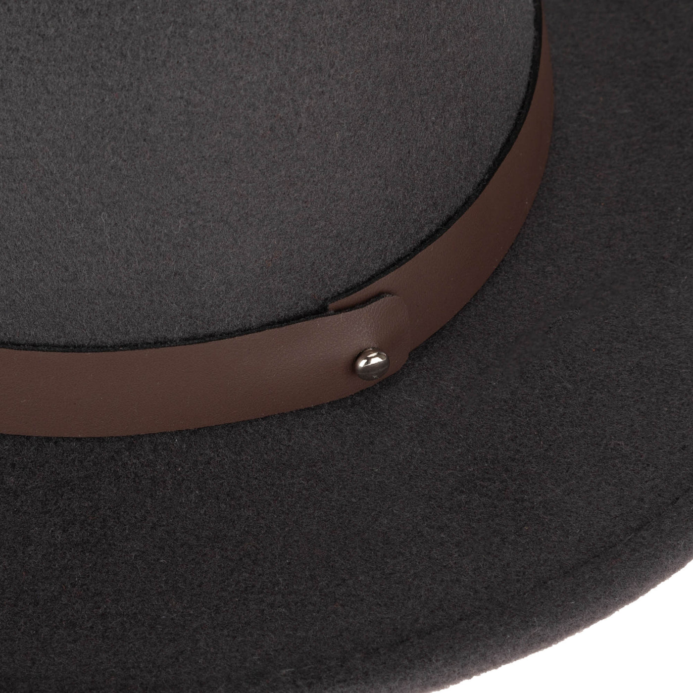 FEDORA - Fedora With Faux Leather Band And Metal Snap Back Closure