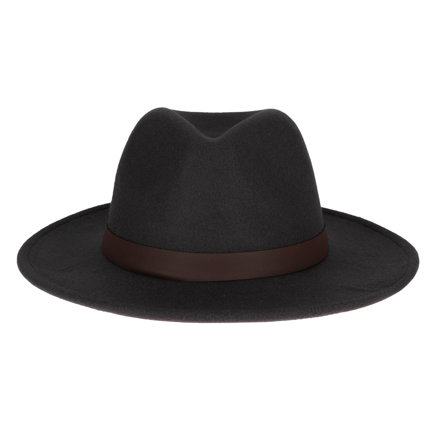 FEDORA - Fedora With Faux Leather Band And Metal Snap Back Closure