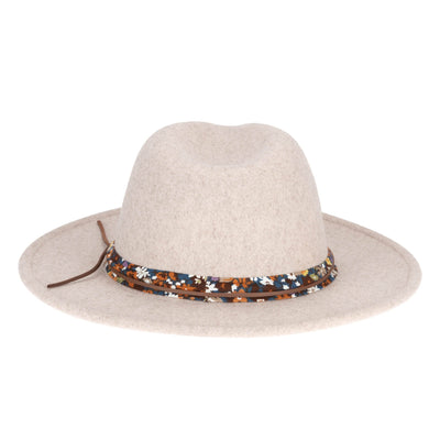 FEDORA - Fedora With Floral Cotton Band