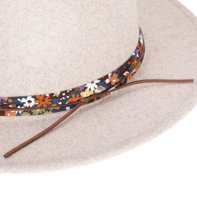 FEDORA - Fedora With Floral Cotton Band