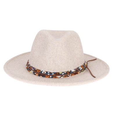 FEDORA - Fedora With Floral Cotton Band