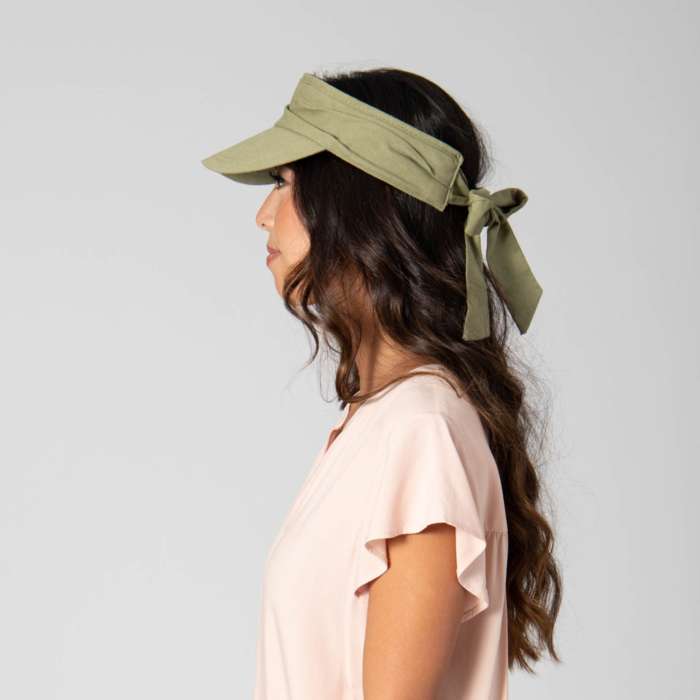 VISOR - San Gorgonio - Cut And Sew Visor With Ribbon Tie