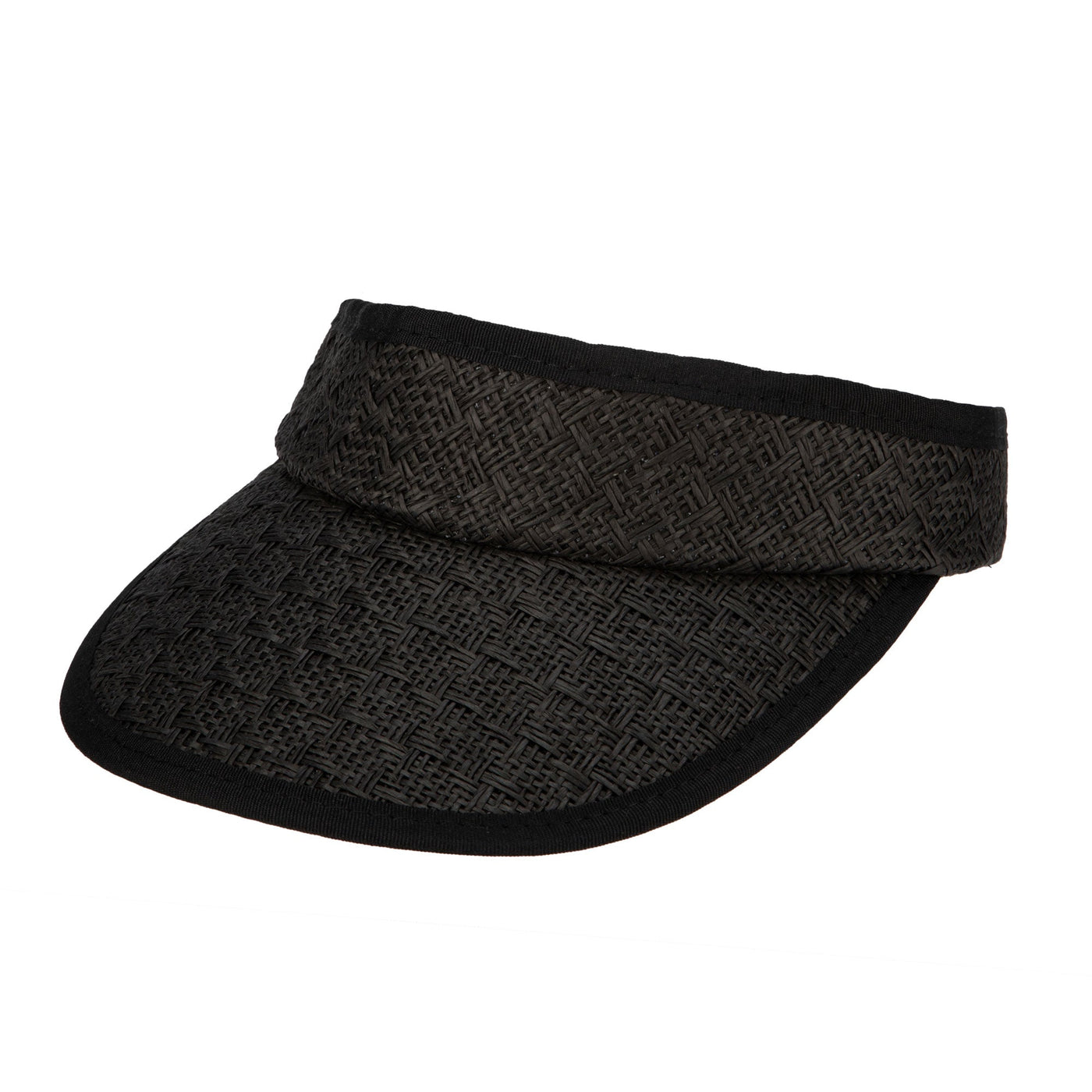 VISOR - Women's Paperbraid Visor With Floral Sweatband (CTV042)