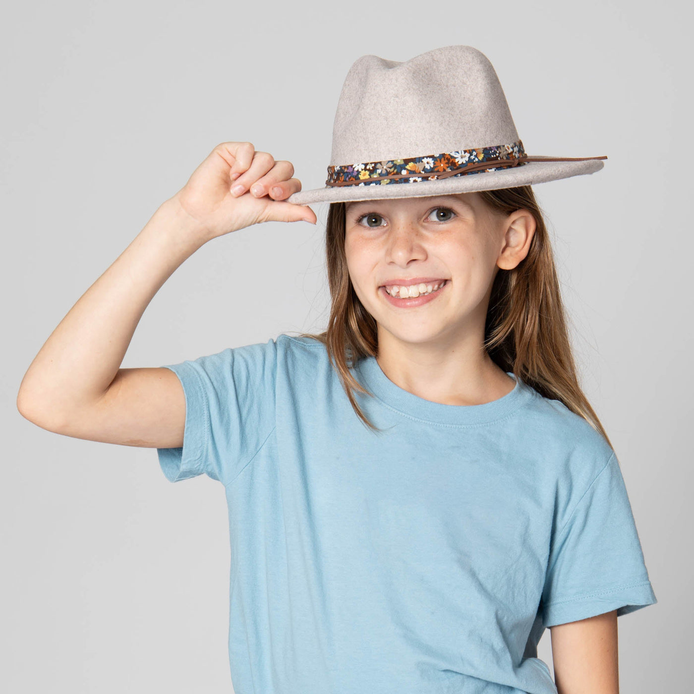 FEDORA - Fedora With Floral Cotton Band