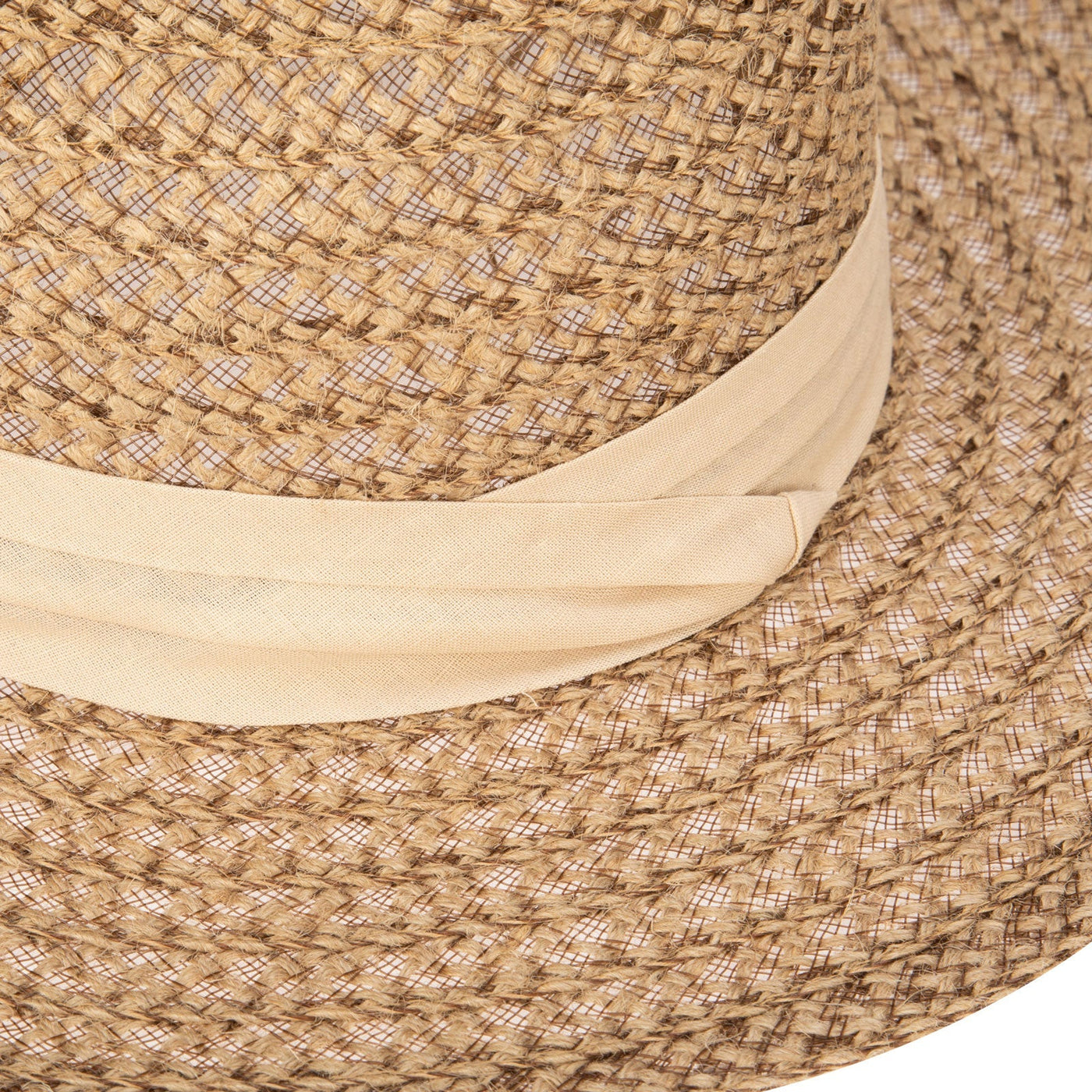 BUCKET - Well Crafted Fedora - Braided Hemp Fedora With Pleated Band