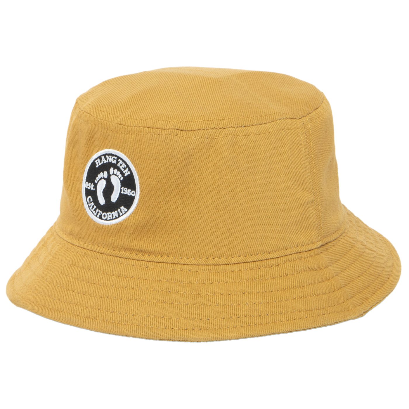 Hang Ten - Cotton Twill Bucket with Hang Ten Embroidered Patch-BUCKET-San Diego Hat Company