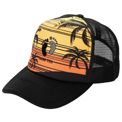 Hang Ten Sublimated Trucker Hat with Gel Print Logo and Mesh Back-Trucker-San Diego Hat Company