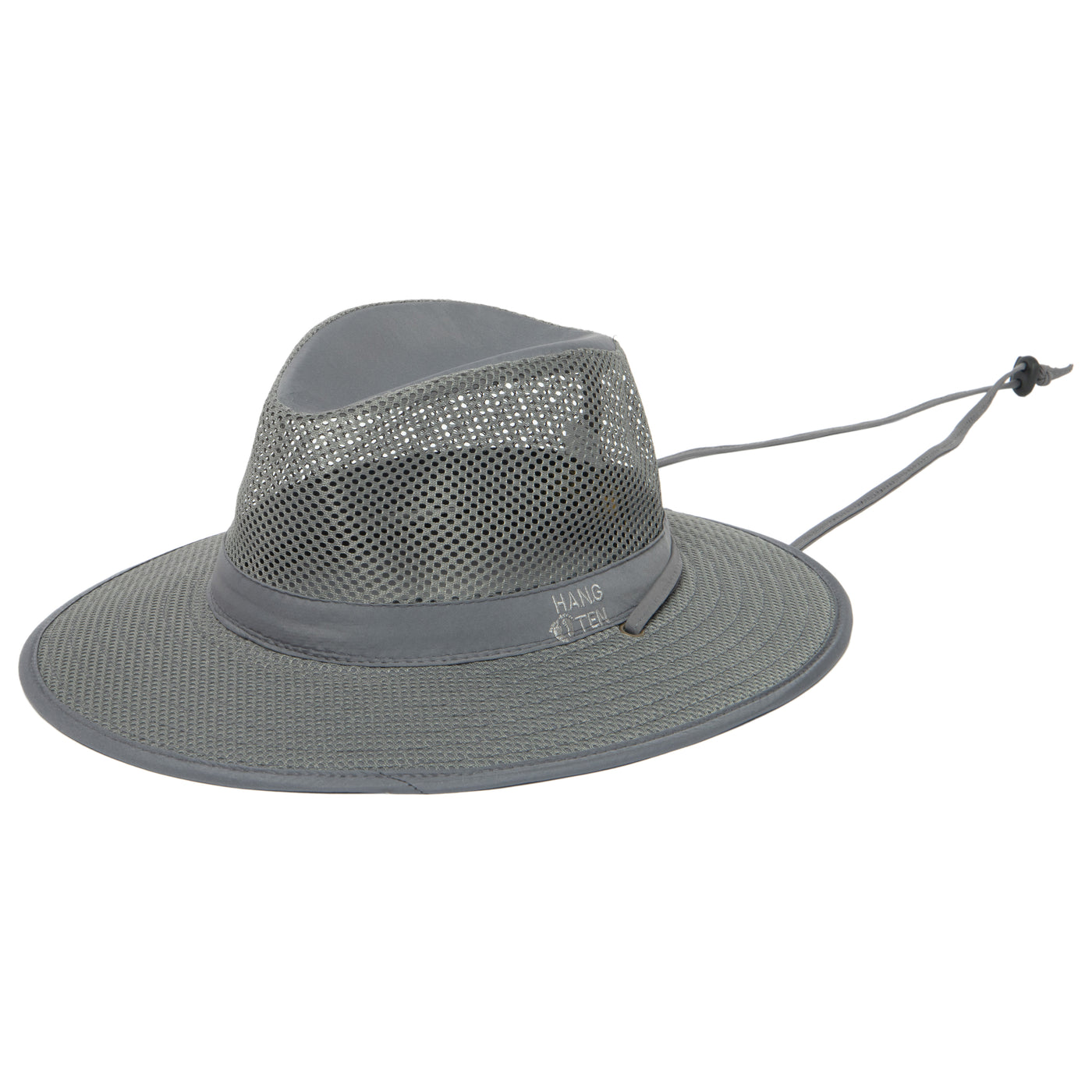 Hang Ten - Fedora Hat with Ventilated Crown and Chin Cord-FEDORA-San Diego Hat Company