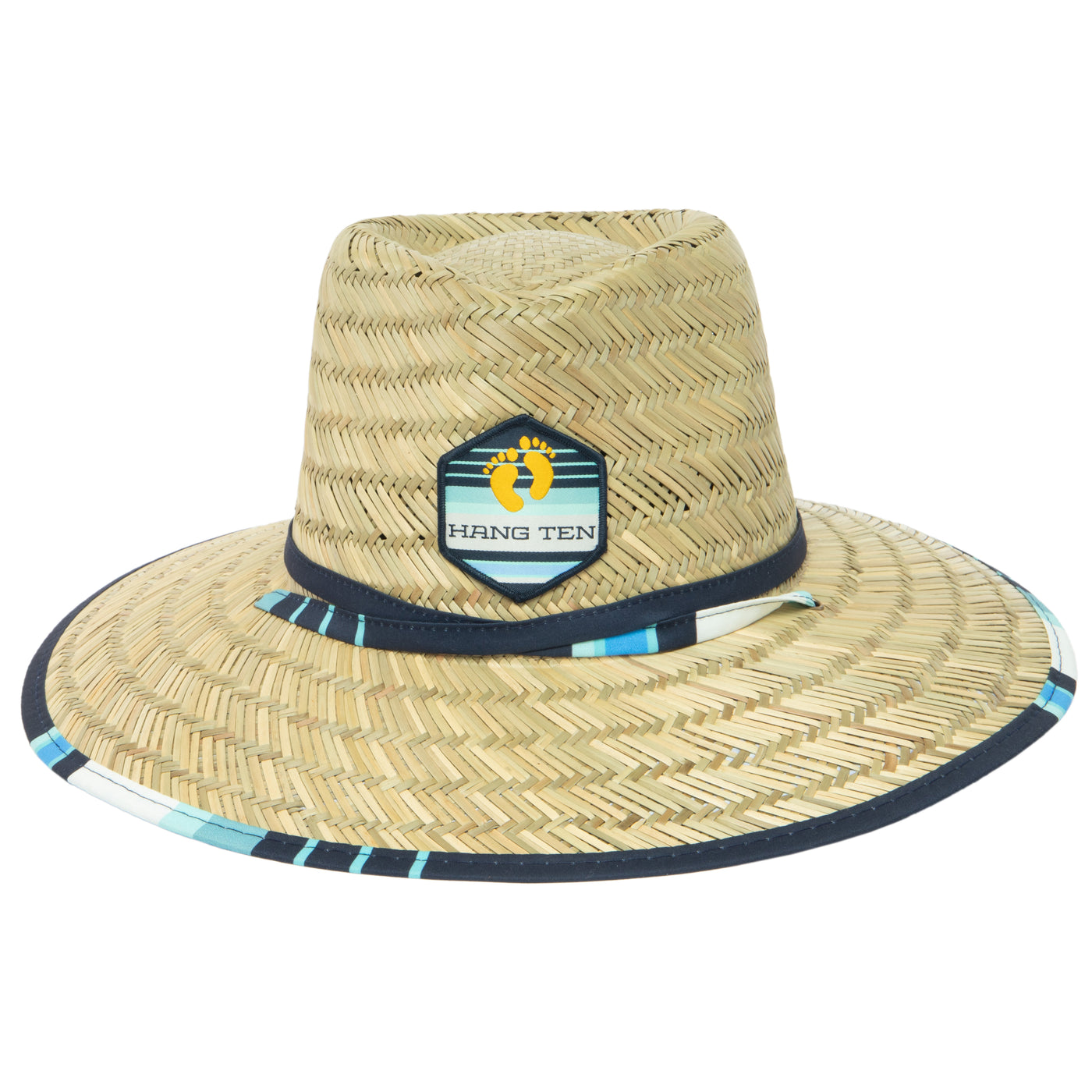 Tubular- Lifeguard Hat with Navy Striped Under Brim Print by Hang Ten-LIFEGUARD-San Diego Hat Company