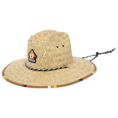 Good Vibrations - Lifeguard Hat with Brown Striped Under Brim by Hang Ten-LIFEGUARD-San Diego Hat Company