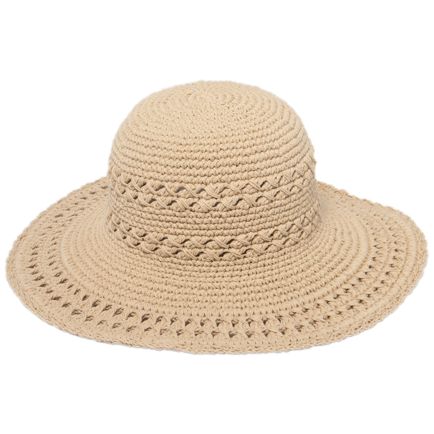 CROCHET - Women's Cotton Crochet Hat With A Large Brim