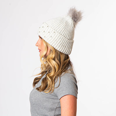 Roca - Ribbed Knit Beanie with Pom-BEANIE-San Diego Hat Company