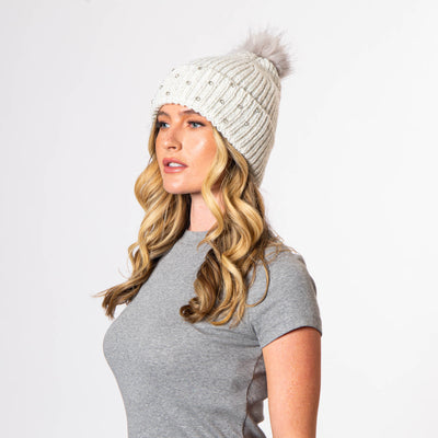 Roca - Ribbed Knit Beanie with Pom-BEANIE-San Diego Hat Company