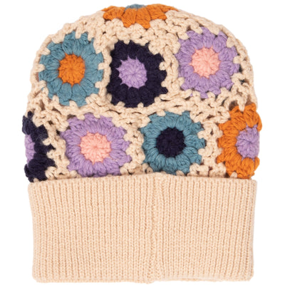 BEANIE - Maybelle - Granny Square Knit Cuff Beanie