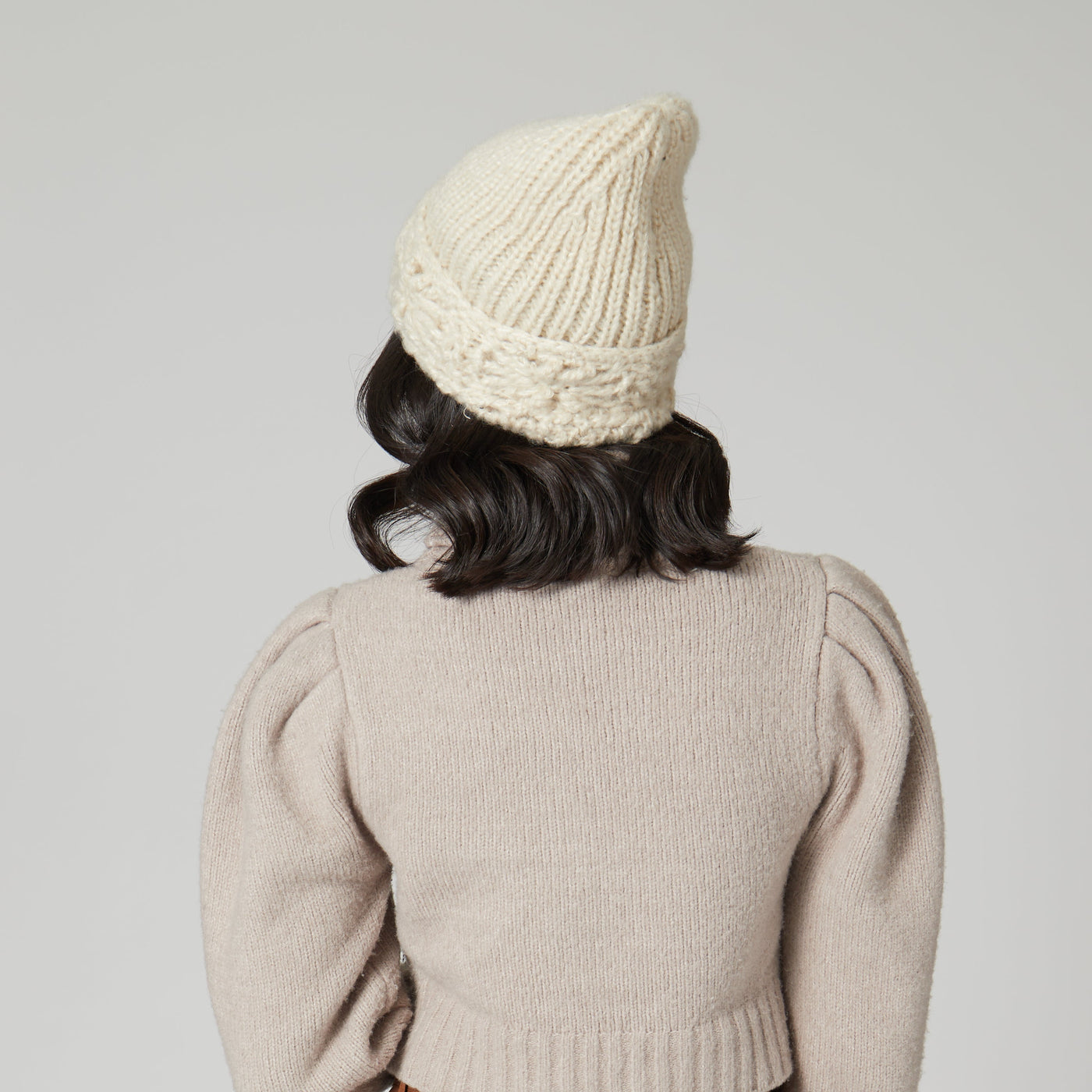 BEANIE - Laura - Granny Square Cuff Knit Beanie