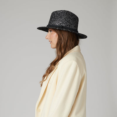 FEDORA - Women's Fedora W/Woven Lurex&Braided Trim