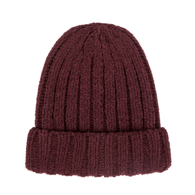 BEANIE - Women's Chenille Knit Cuffed Beanie