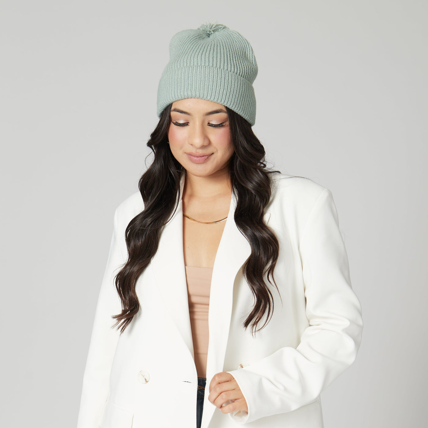 BEANIE - Women's Beanie W/Yarn Pom