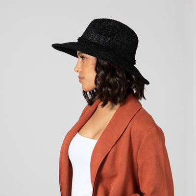 FEDORA - Women's Chenille Knit Wide Brim Fedora