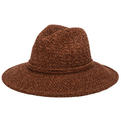 FEDORA - Women's Chenille Knit Wide Brim Fedora