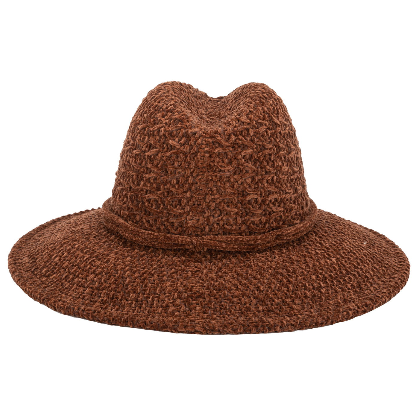 FEDORA - Women's Chenille Knit Wide Brim Fedora