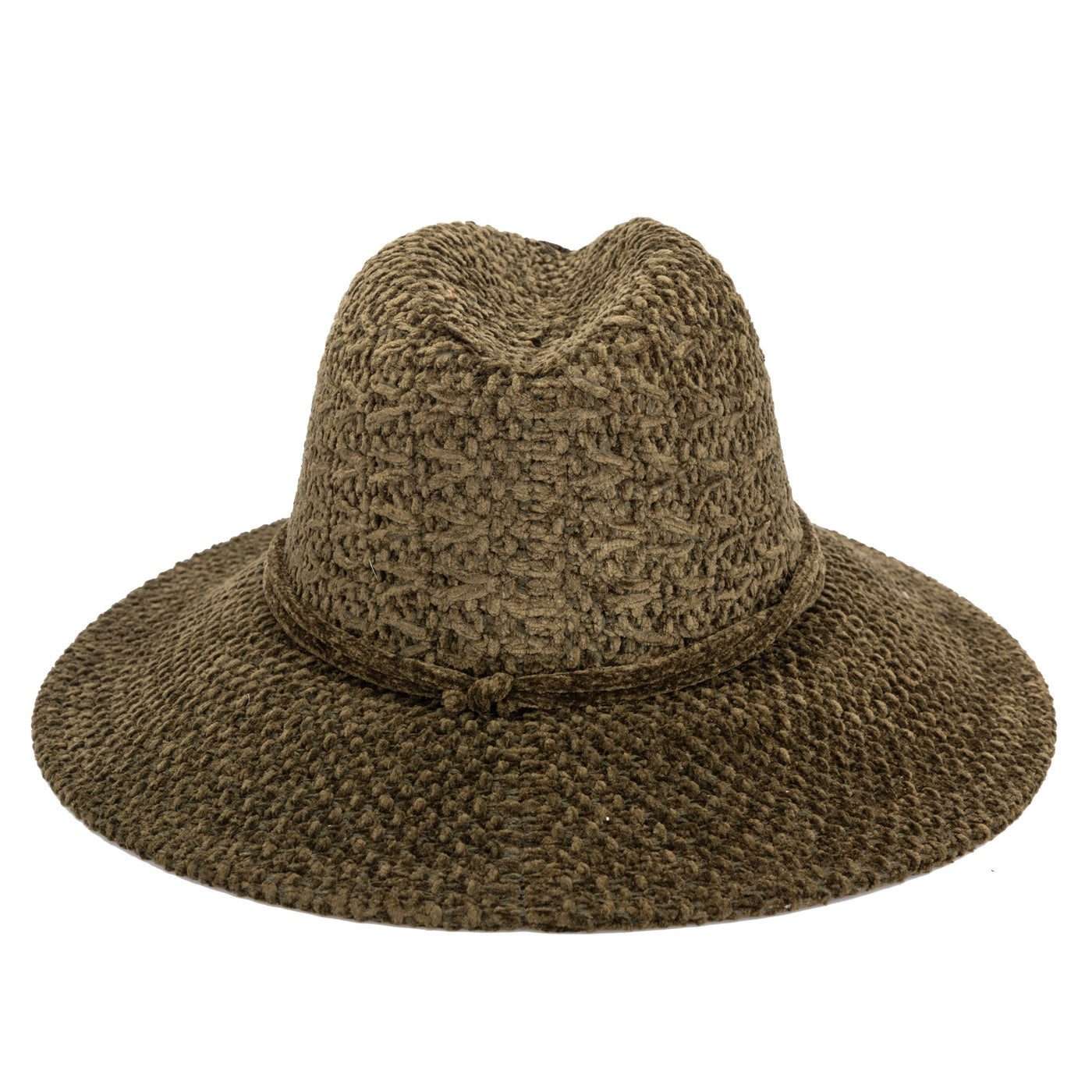 FEDORA - Women's Chenille Knit Wide Brim Fedora