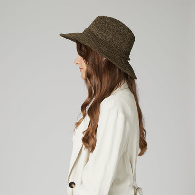 FEDORA - Women's Chenille Knit Wide Brim Fedora