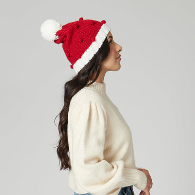 BEANIE - Bobble Knit Holiday Beanie