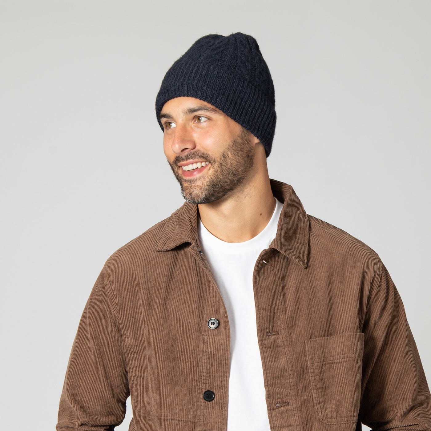 BEANIE - Men's Recycled Cable Knit Cuffed Beanie