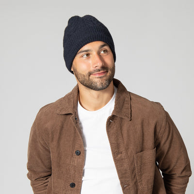 BEANIE - Men's Recycled Cable Knit Cuffed Beanie