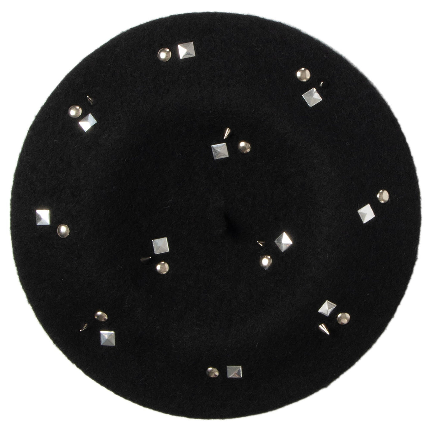 Last Night - Wool Blend Beret with Metallic Stud Clusters-BERET-San Diego Hat Company