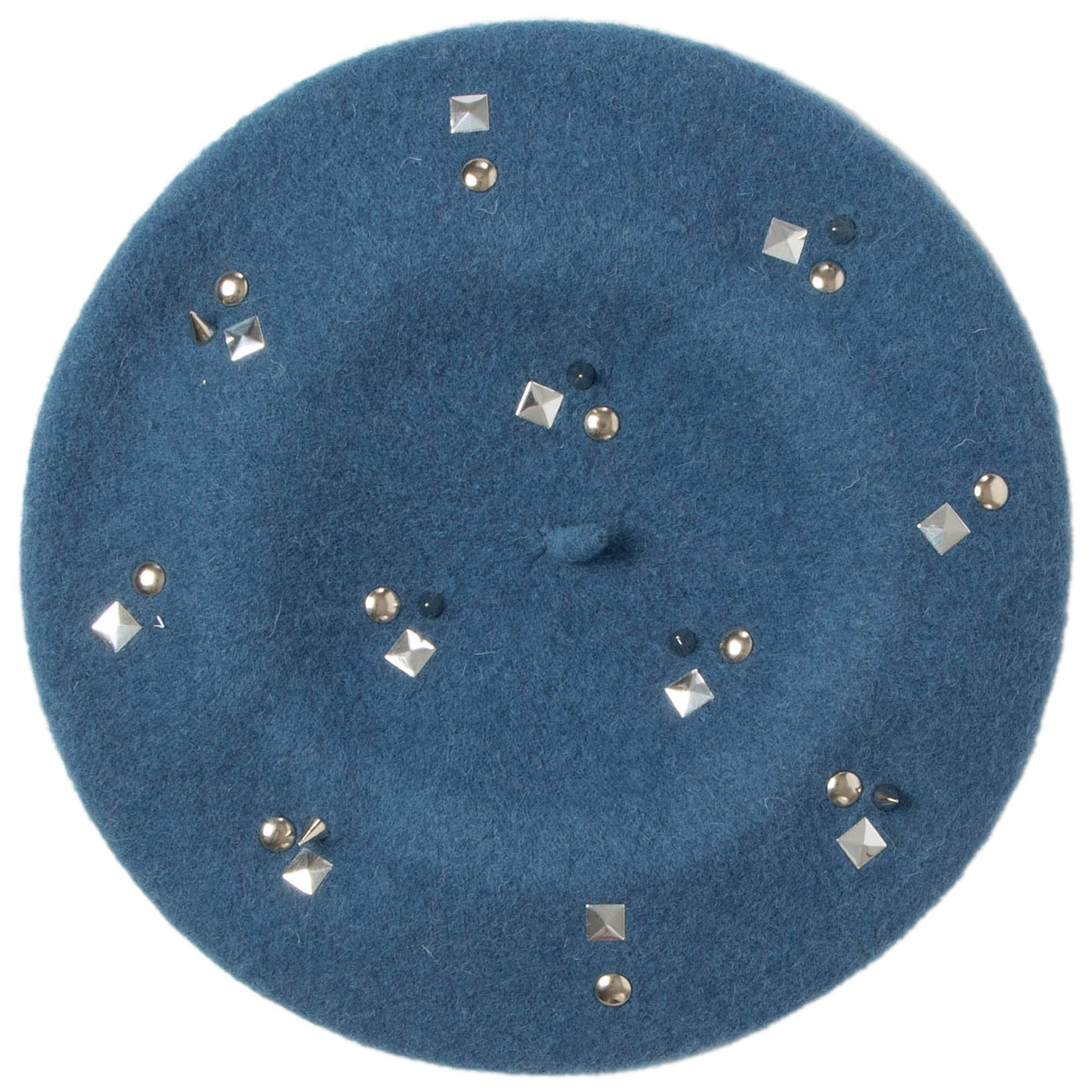 Last Night - Wool Blend Beret with Metallic Stud Clusters-BERET-San Diego Hat Company