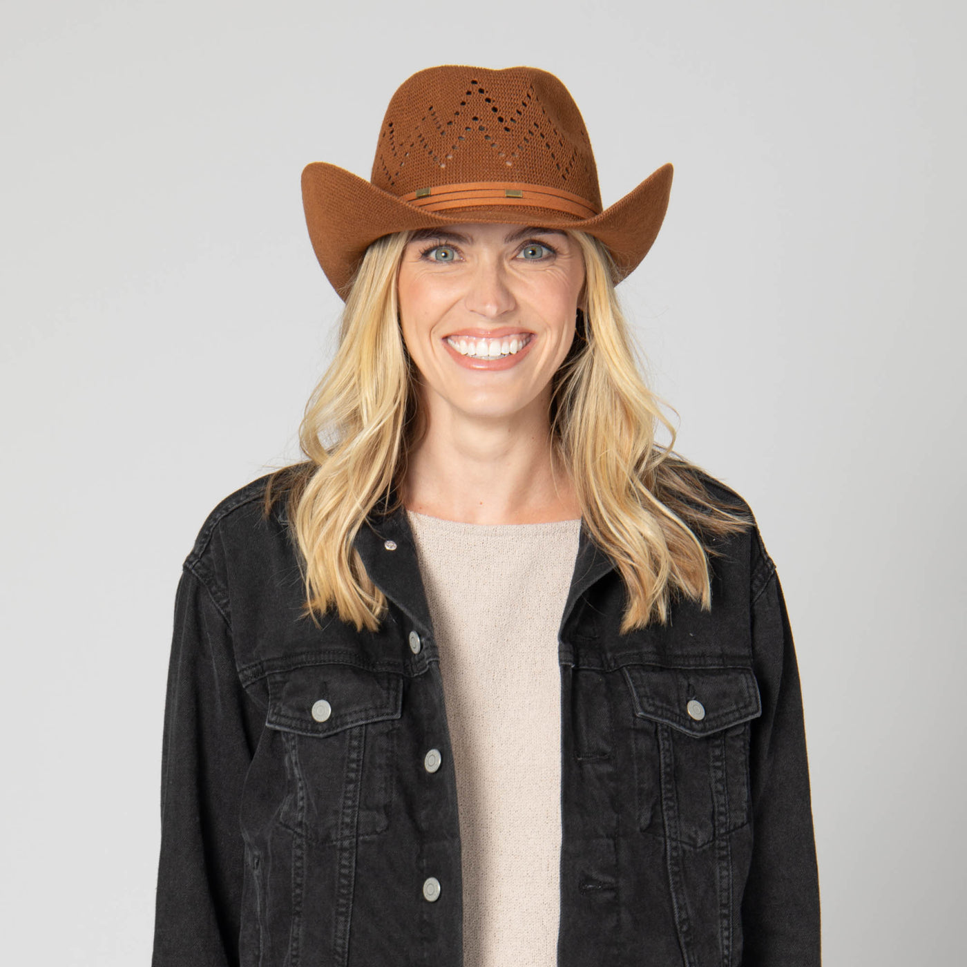 Nash - Ventilated Crown Cowboy with Wrapped Suede Band-COWBOY-San Diego Hat Company