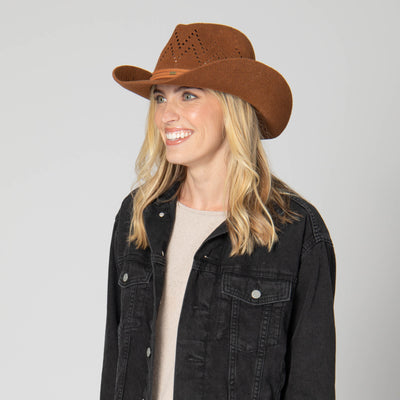 Nash - Ventilated Crown Cowboy with Wrapped Suede Band-COWBOY-San Diego Hat Company