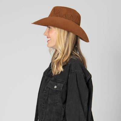 Nash - Ventilated Crown Cowboy with Wrapped Suede Band-COWBOY-San Diego Hat Company