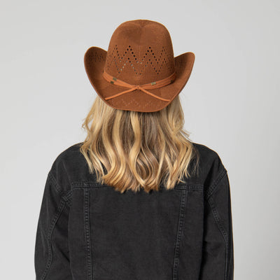 Nash - Ventilated Crown Cowboy with Wrapped Suede Band-COWBOY-San Diego Hat Company