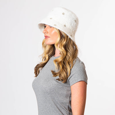Anita - Bucket Hat with Scattered Silver Gems-BUCKET-San Diego Hat Company
