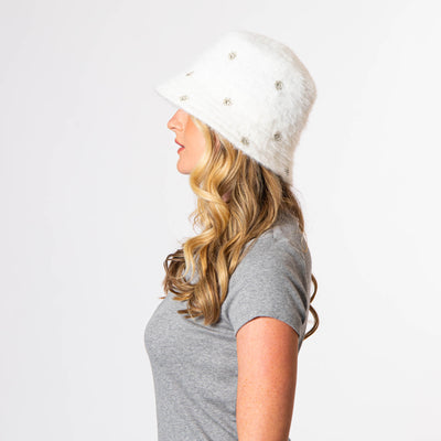 Anita - Bucket Hat with Scattered Silver Gems-BUCKET-San Diego Hat Company