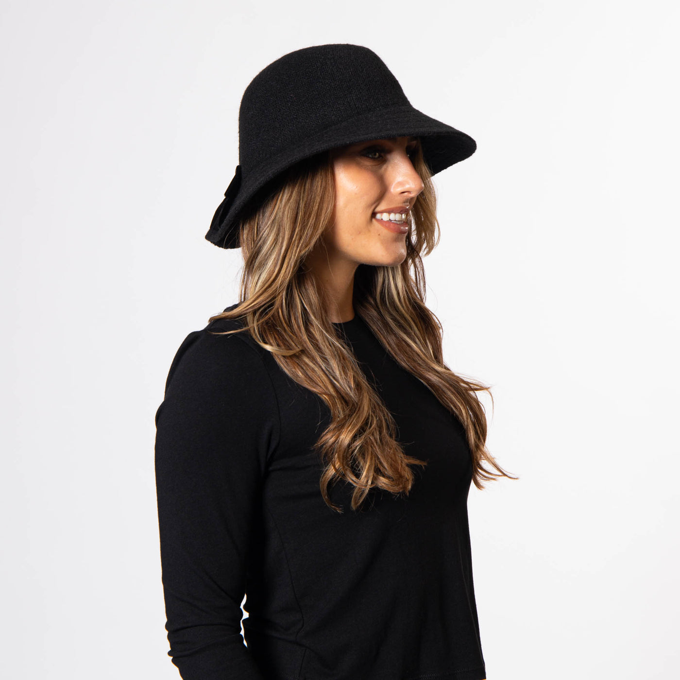 Jean Ann - Bucket with Velvet Bow-BUCKET-San Diego Hat Company