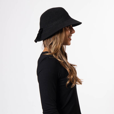Jean Ann - Bucket with Velvet Bow-BUCKET-San Diego Hat Company